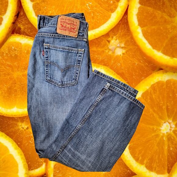 Levi's 513 Blue Straight Leg Jeans Size 34x30‎ - Picture 1 of 6